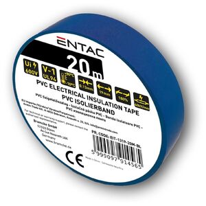 Entac szigetelőszalag k&eacute;k 0.13x19mm 20m PVC
