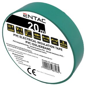 Entac z&ouml;ld szigetelőszalag 0,13x19mm 20m PVC
